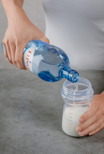 Luso água preparação de fórmula